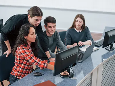 Students learning high-rise building design, seismic analysis with our ETABS Course in Ahmedabad.