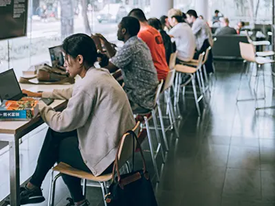 Students learning professional video production & effects with our Adobe Premiere Pro Video Editing Course in Ahmedabad.