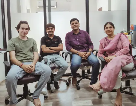 Revit MEP course students group photo at Nemi Designing Center studio, Ahmedabad.